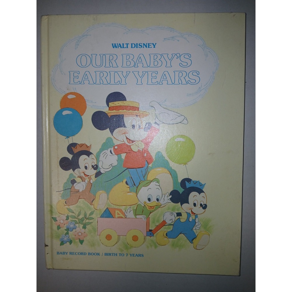 Vintage Rare 1983 Walt Disney Baby The Early Years Baby Record‎ Book Birth to 7